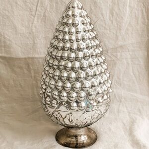 Vintage 15” tall mercury glass tree